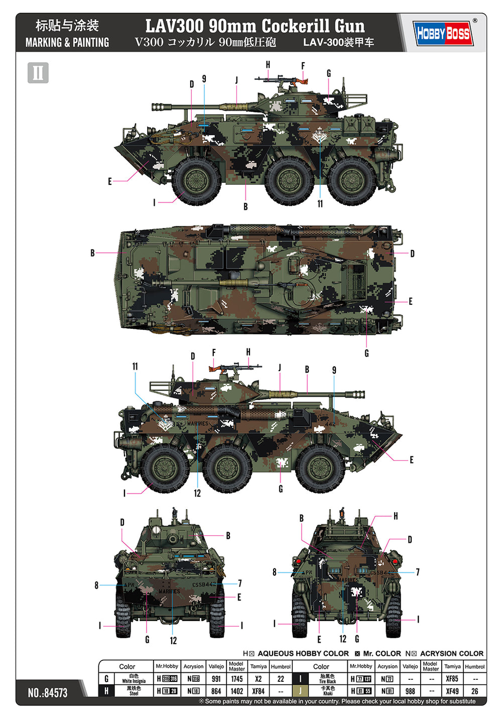 Hobby Boss HB84573 1:35 LAV300 90mm Cockerill Gun