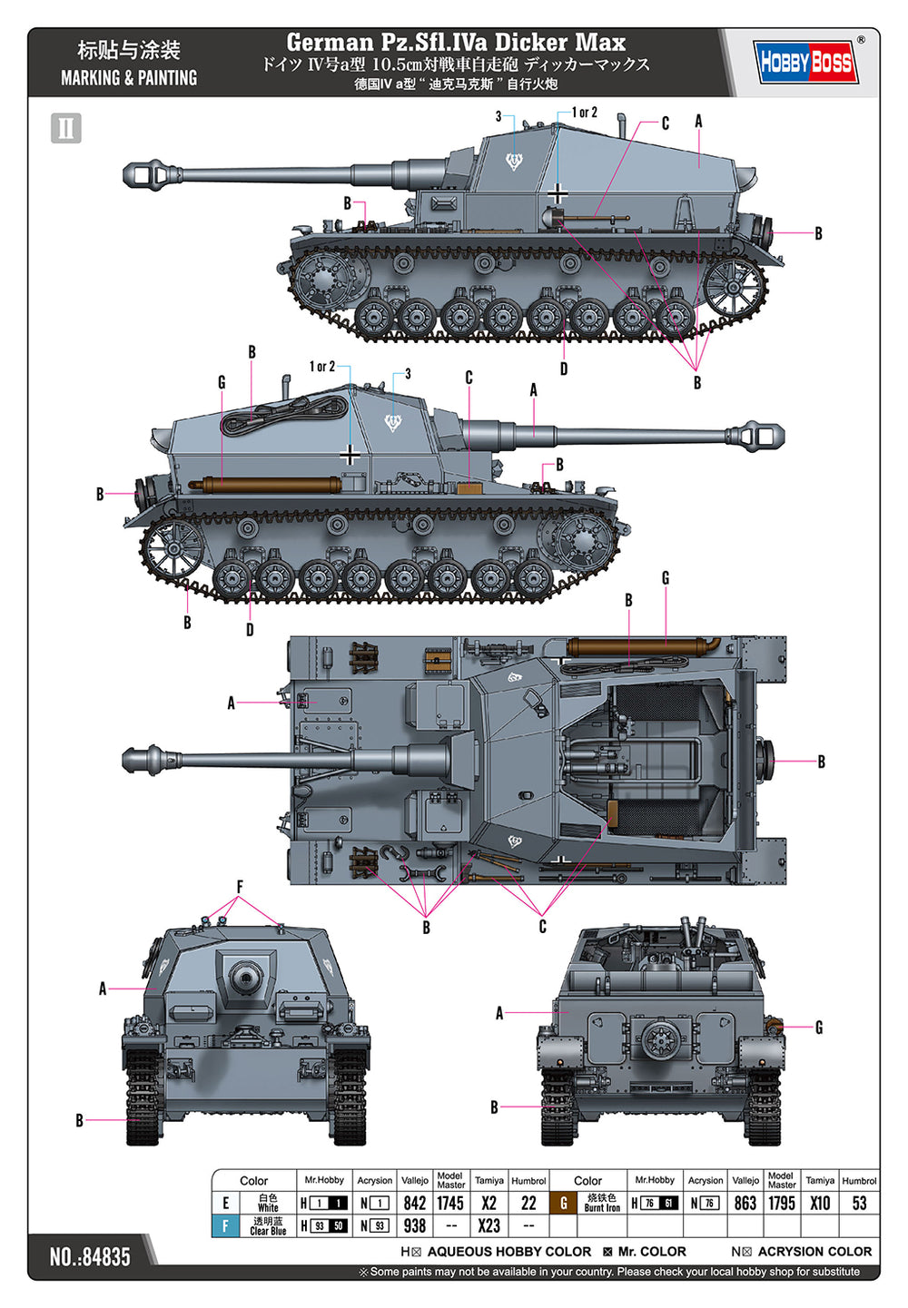 Hobby Boss HB84835 1:48 German Pz Sfl.Iva Dicker Max
