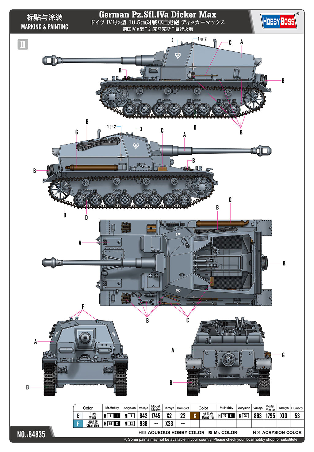 Hobby Boss HB84835 1:48 German Pz Sfl.Iva Dicker Max