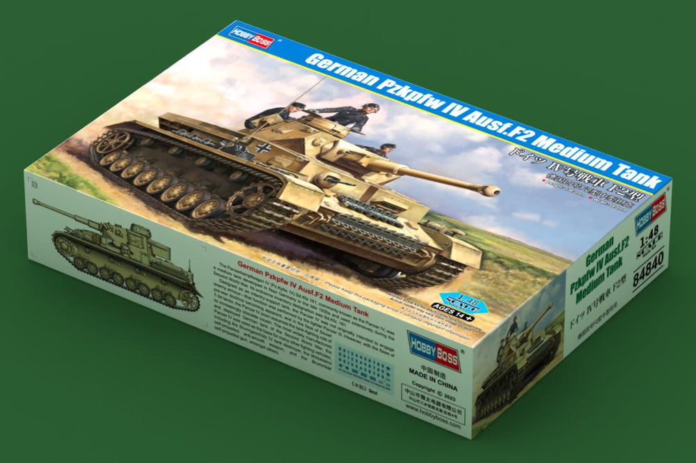 Hobby Boss HB84840 1:48 Pz.kpfw.IV Ausf.F2 Medium Tank The Panzerkampfwagen IV