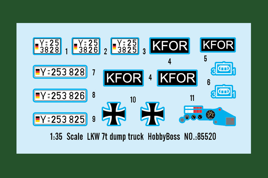 Hobby Boss HB85520 1:35 LKW 7t Dump Truck German Army