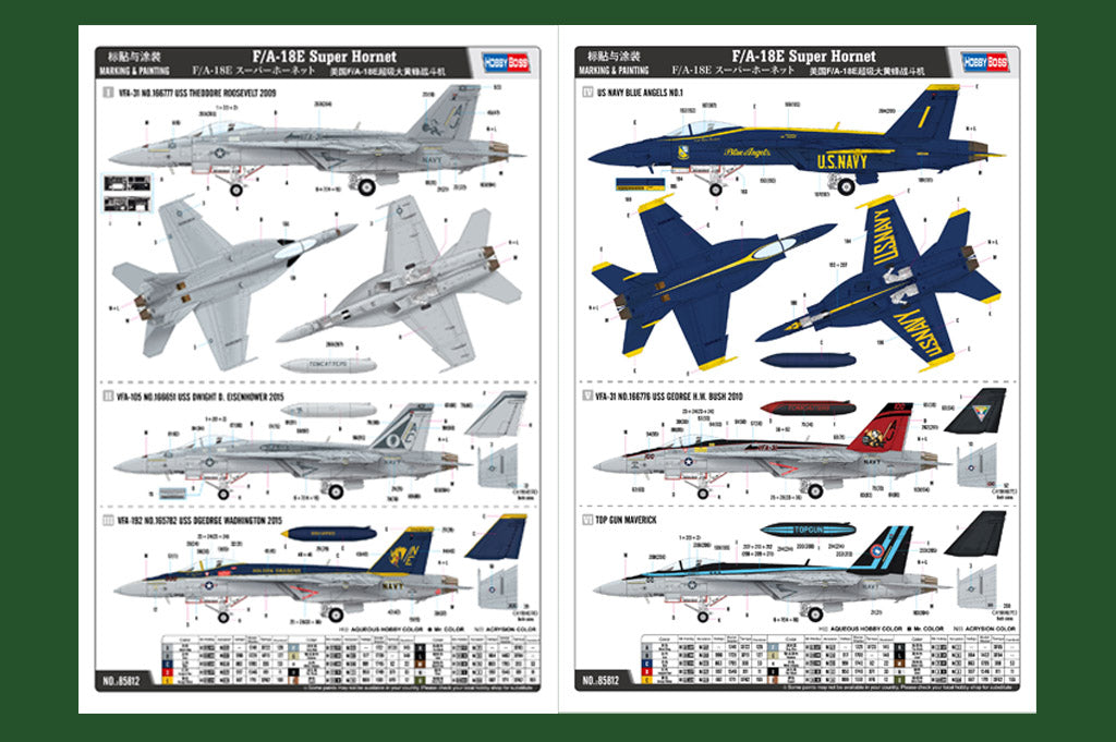 Hobby Boss HB85812 Boeing F/A-18E Super Hornet 1:48