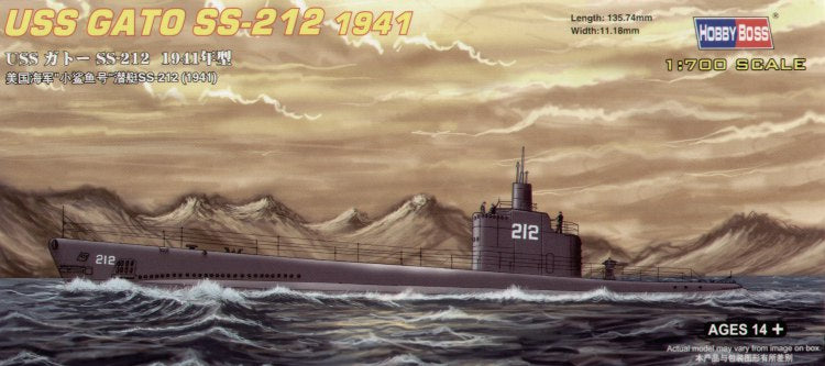 Hobby Boss HB87012 1:700 USS Gato Class SS-212 1941 Submarine