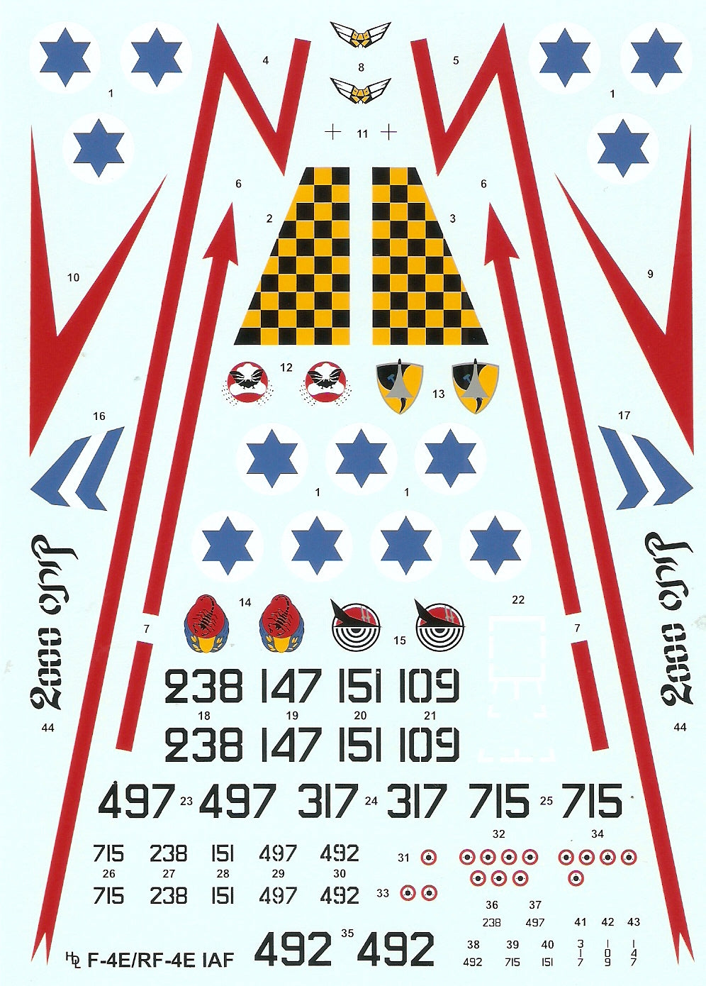 Hi Decal HD48007 1:48 McDonnell F-4E/RF-4E/F-4E
