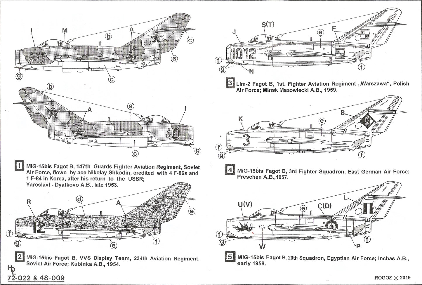 Hi Decal HD48009 1:48 Mikoyan MiG-15