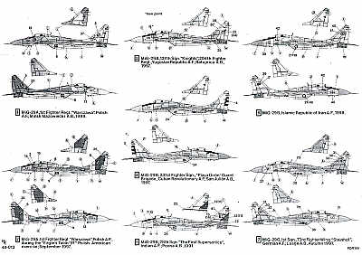 Hi Decal HD48013 1:48 Mikoyan MiG-29A/MiG-29B/MiG-29C 'Fulcrum' A