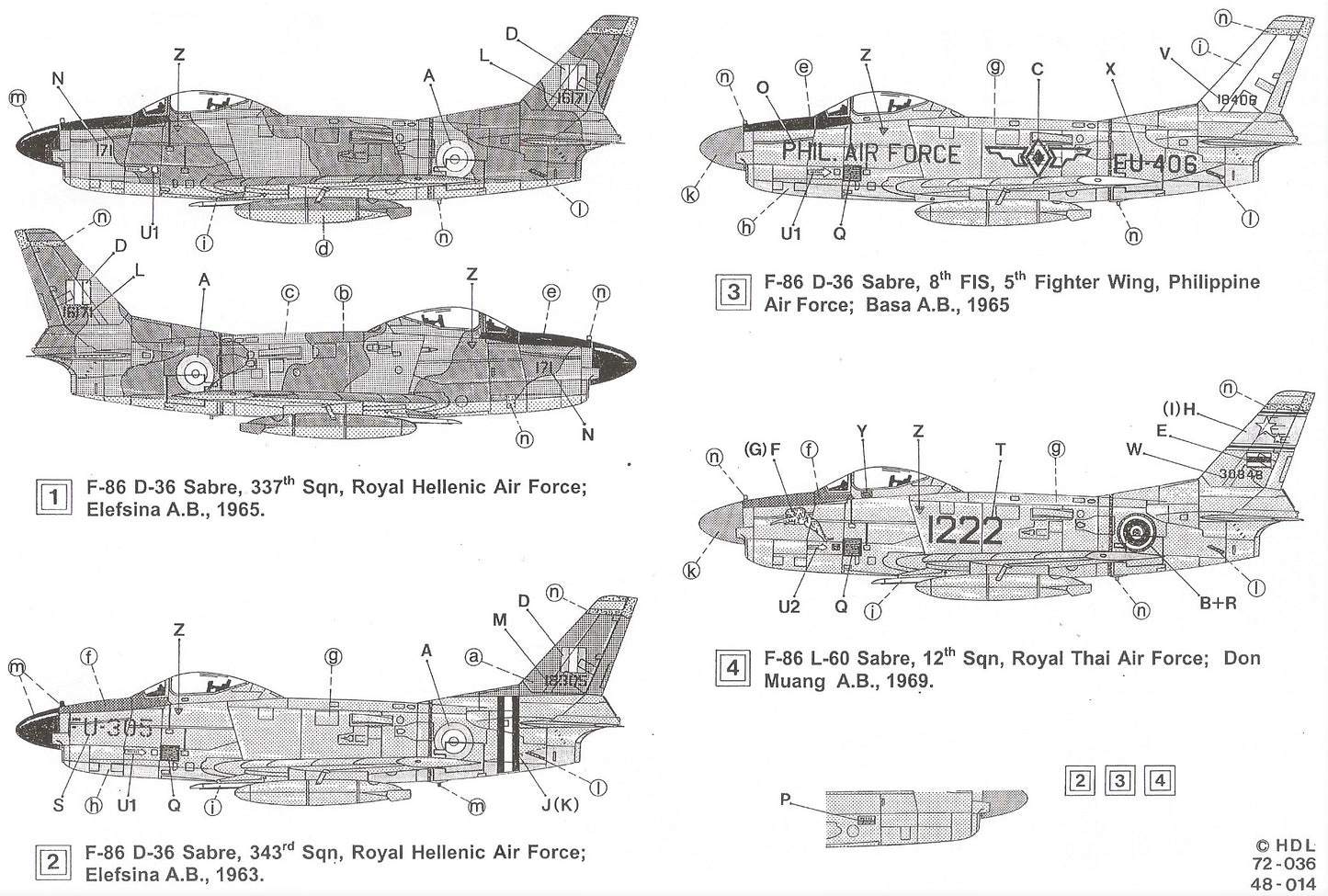 Hi Decal HD48014 1:48 North-American F-86D Sabre International