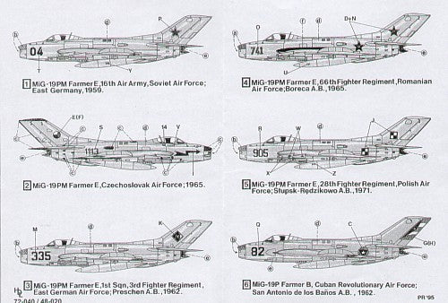 Hi Decal HD48020 1:48 Mikoyan MiG-19PM Farmer E