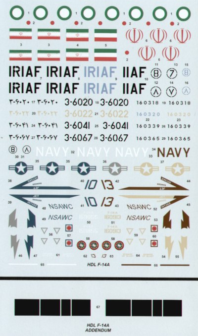 Hi Decal HD48021 1:48 Grumman F-14A Tomcats
