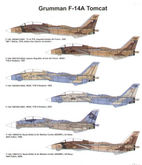 Hi Decal HD48021 1:48 Grumman F-14A Tomcats