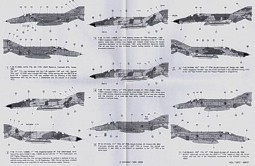 Hi Decal HD48027 1:48 McDonnell RF-4C/F-4E Phantoms