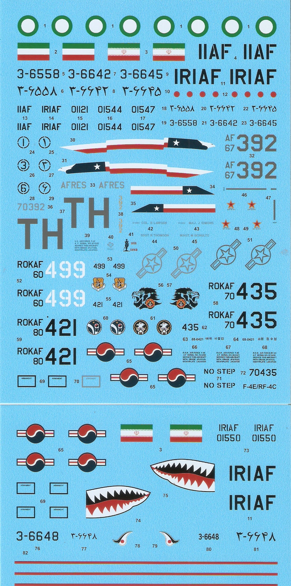Hi Decal HD48027 1:48 McDonnell RF-4C/F-4E Phantoms
