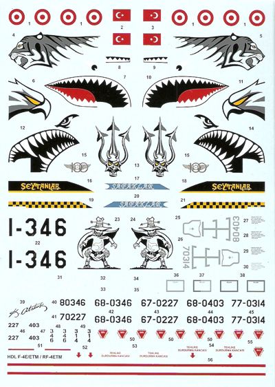 Hi Decal HD48028 McDonnell F-4E/ETM/RF-4ETM Turkish AF 1:48
