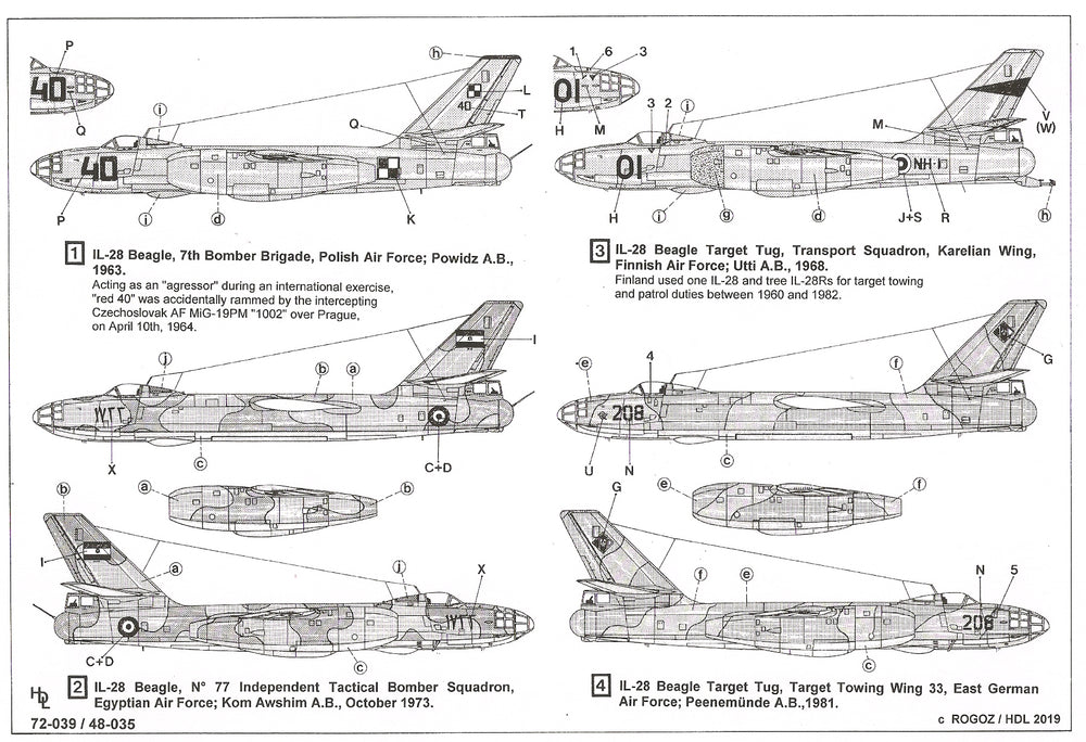 Hi Decal HD48035 1:48 Ilyushin Il-28T Beagle