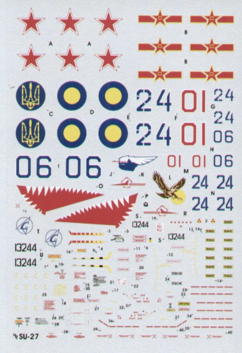 Hi Decal HD72024 1:72 Sukhoi Su-27 Flanker