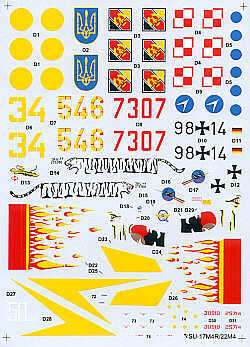 Hi Decal HD72033 1:72 Sukhoi Su-17M3/Su-22M4 Fitter K