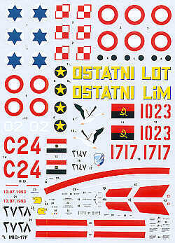 Hi Decal HD72035 1:72 Mikoyan MiG-17F/LIM-5 Fresco C.