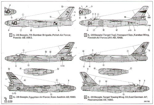 Hi Decal HD72039 1:72 Ilyushin Il-28 Beagle