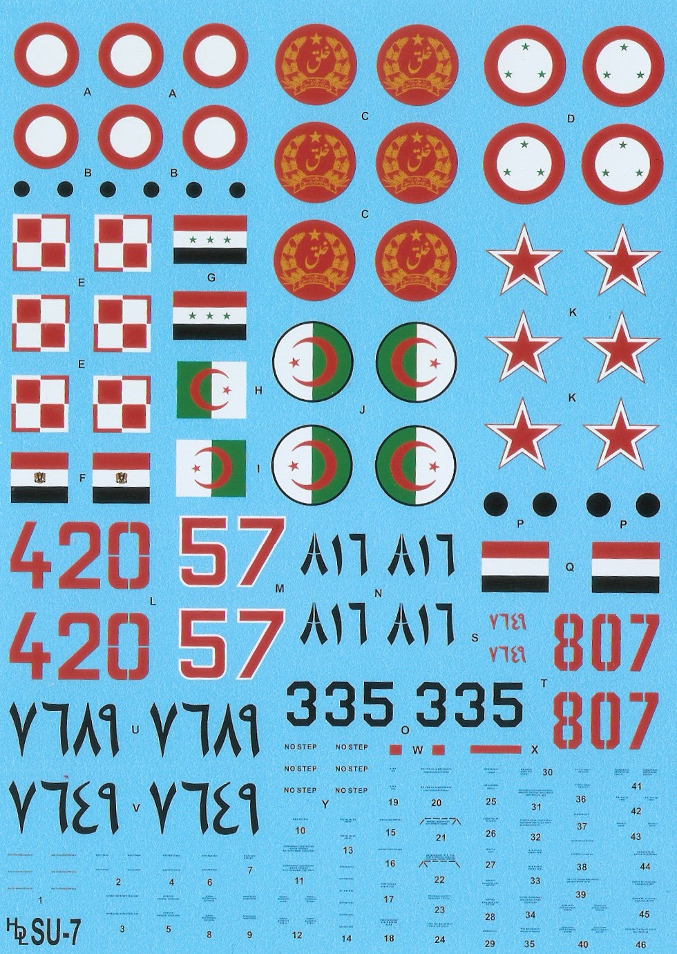 Hi Decal HD72042 Sukhoi Su-7BMK Soviet/Academy 1:72