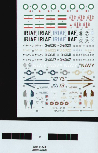 Hi Decal HD72051 1:72 Grumman F-14A Tomcats