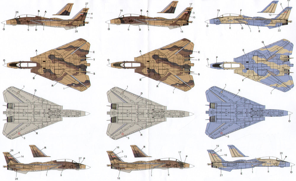 Hi Decal HD72051 1:72 Grumman F-14A Tomcats