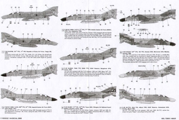 Hi Decal HD72055 1:72 McDonnell F-4D Phantom