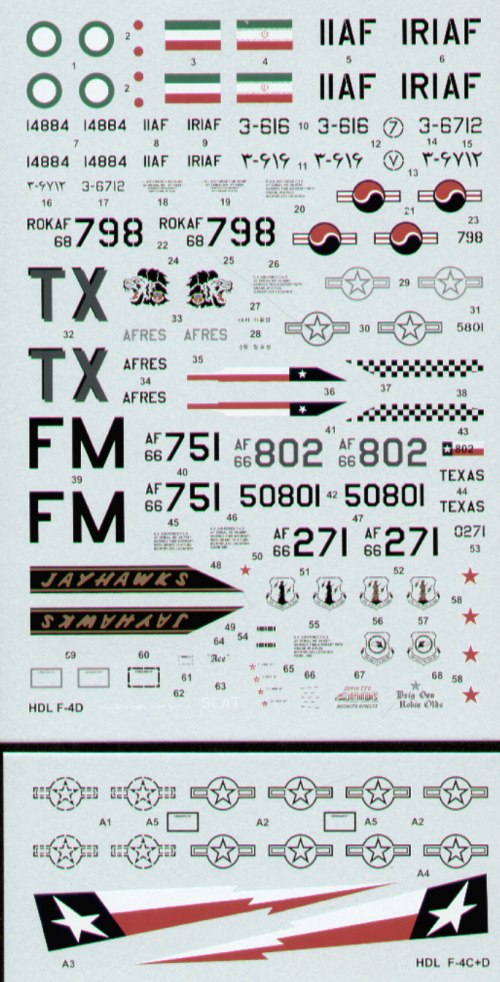 Hi Decal HD72055 1:72 McDonnell F-4D Phantom
