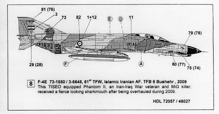 Hi Decal HD72057 McDonnell F-4E/RF-4C Phantom II 1:72