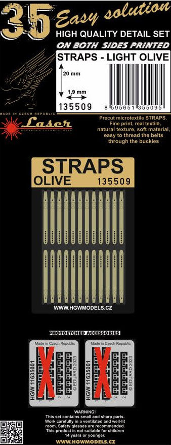 HGW HGW135509 1:35 STRAPS LIGHT OLIVE