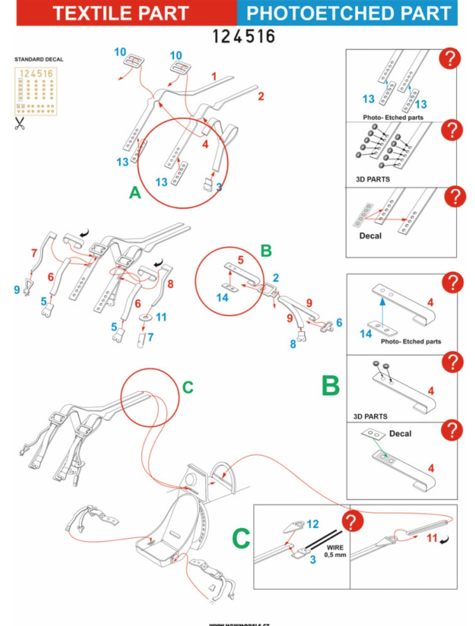 HGW HGW124516 1:24 Supermarine Spitfire Mk.IXc Sutton "QK" Harness