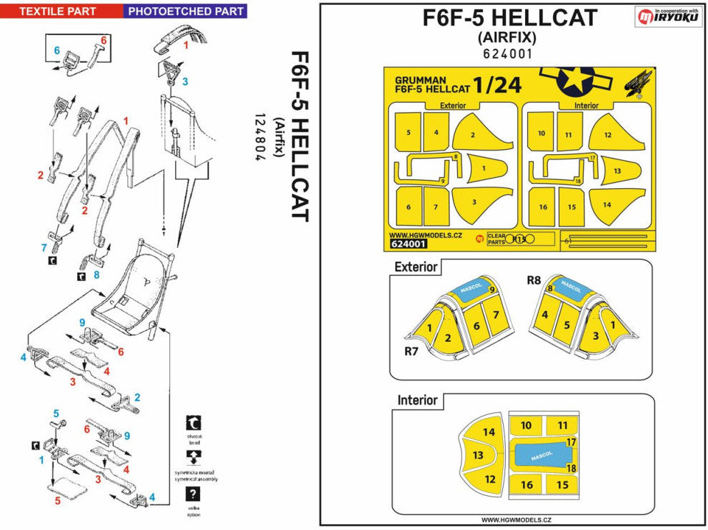 HGW HGW124804 1:24 Grumman F6F-5 HELLCAT