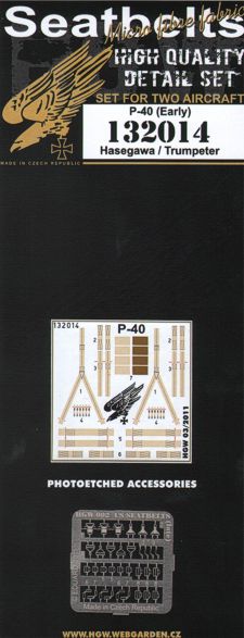 HGW HGW132014 1:32 Curtiss P-40E P-47N P-40M Kittyhawk seatbelts