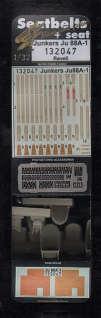 HGW HGW132047 1:32 Junkers Ju-88A-1 seatbelts and resin seat