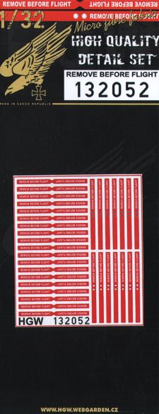 HGW HGW132052 1:32 REMOVE BEFORE FLIGHT FLAGS/RBF