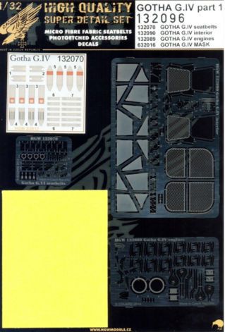 HGW HGW132096 1:32 GOTHA G.IV SUPER DETAIL SET