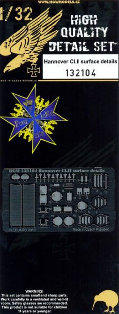HGW HGW132104 1:32 Hannover Cl.II SURFACE DETAILS