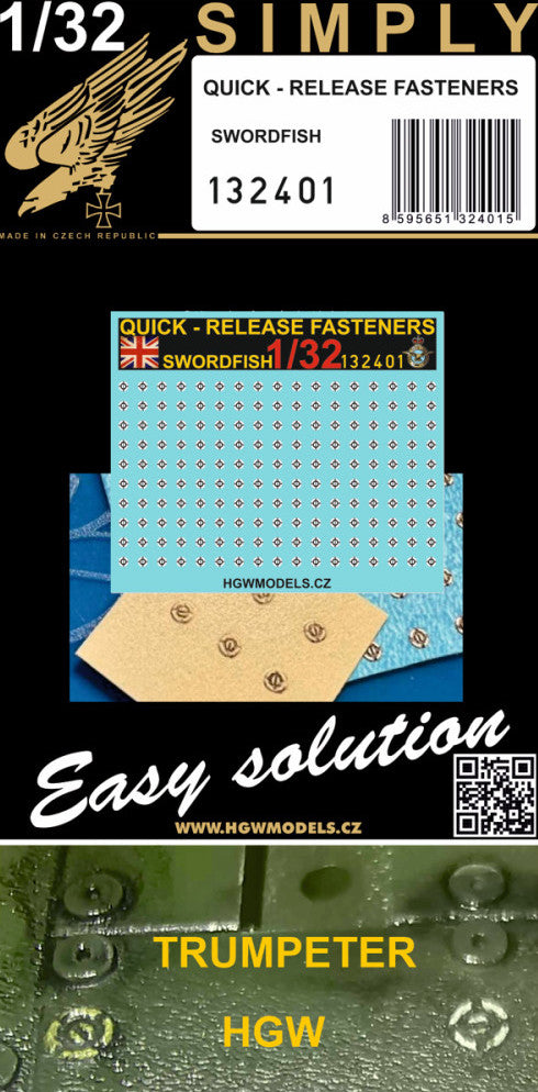 HGW HGW132401 1:32 QUICK-RELEASE FASTENERS