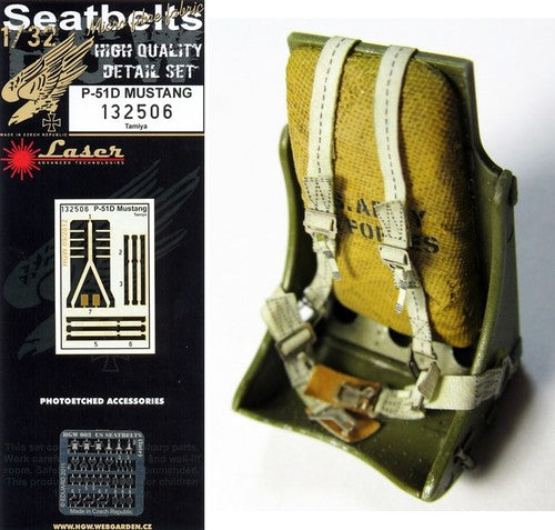 HGW HGW132506 1:32 North-American P-51D Mustang seatbelts
