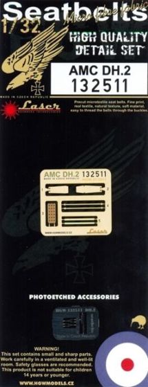 HGW HGW132511 1:32 AMC DH.2 seatbelts