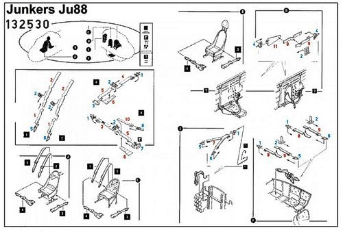 HGW HGW132530 1:32 Junkers Ju-88A-4 seatbelts