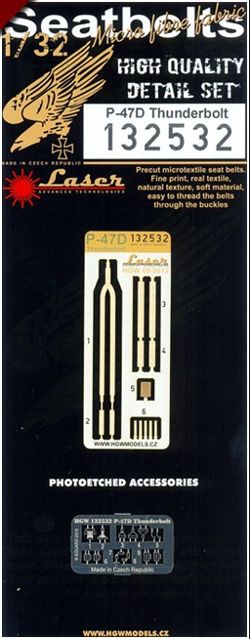 HGW HGW132532 1:32 Republic P-47D Thunderbolt seatbelts
