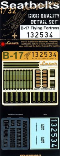 HGW 132534 Boeing B-17G Flying Fortress Seat & Belts 1:32