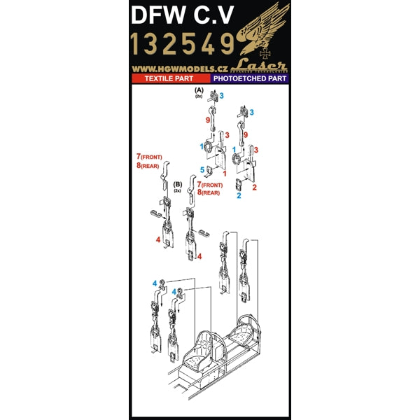 HGW HGW132549 1:32 DFW.CV seatbelts set