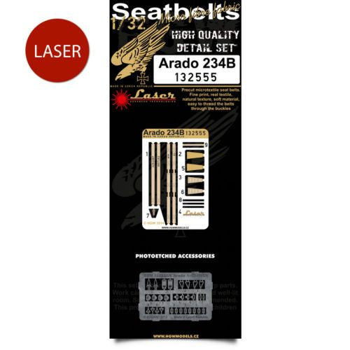 HGW HGW132555 1:32 Arado Ar-234B seatbelts