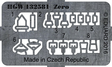 HGW HGW132581 1:32 Mitsubishi A6M5c Zero pre-cut