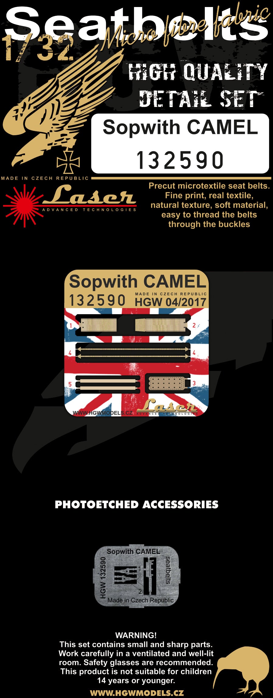 HGW HGW132590 1:32 Sopwith F.1/2F.1 pre-cut