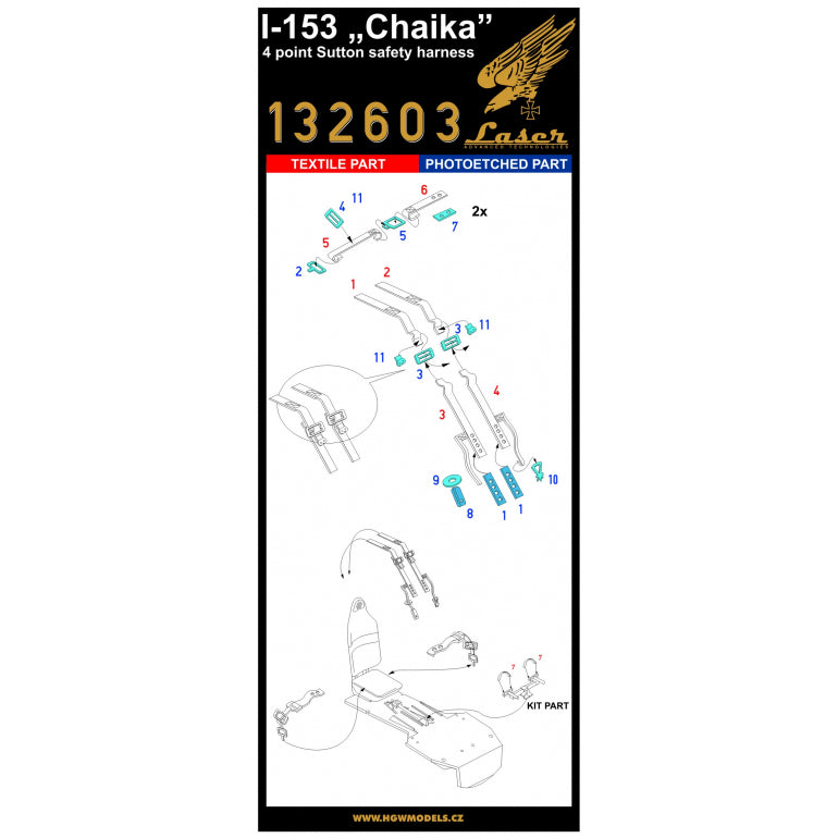 HGW HGW132603 1:32 Polikarpov I-153 "Chaika"