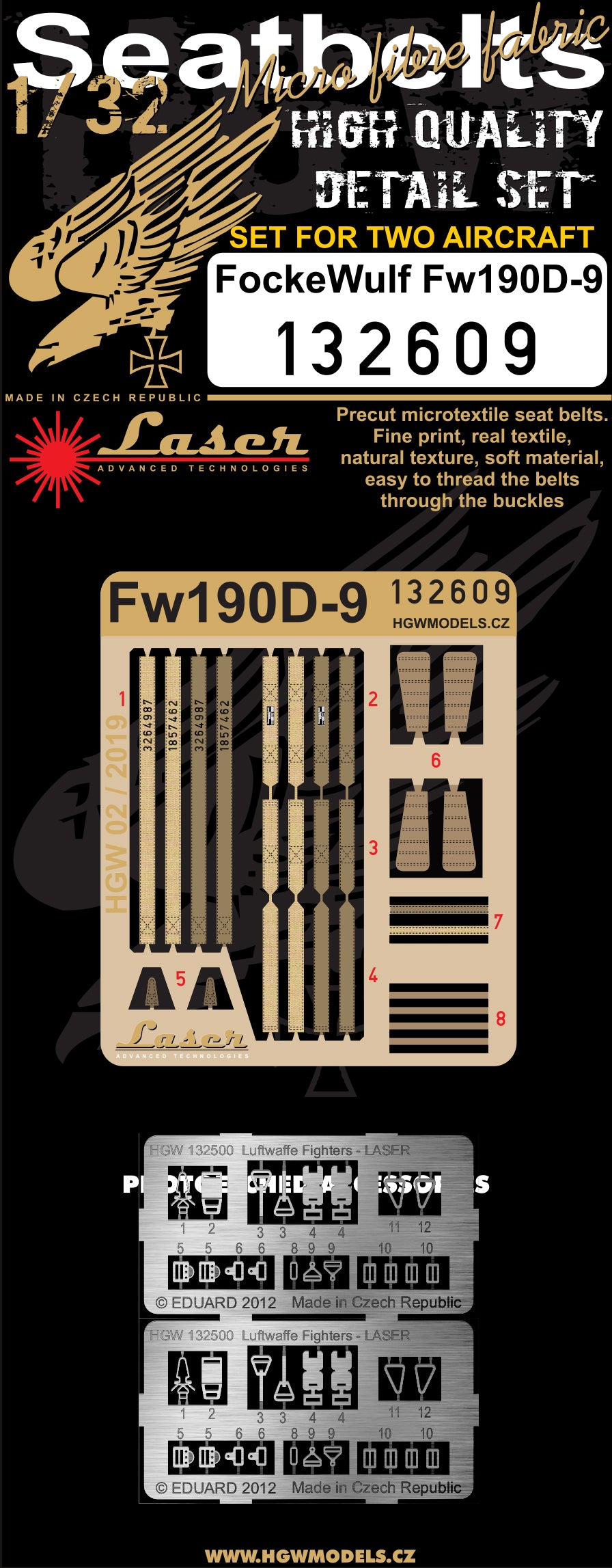 HGW HGW132609 1:32 Focke-Wulf Fw-190D-9 pre-cut