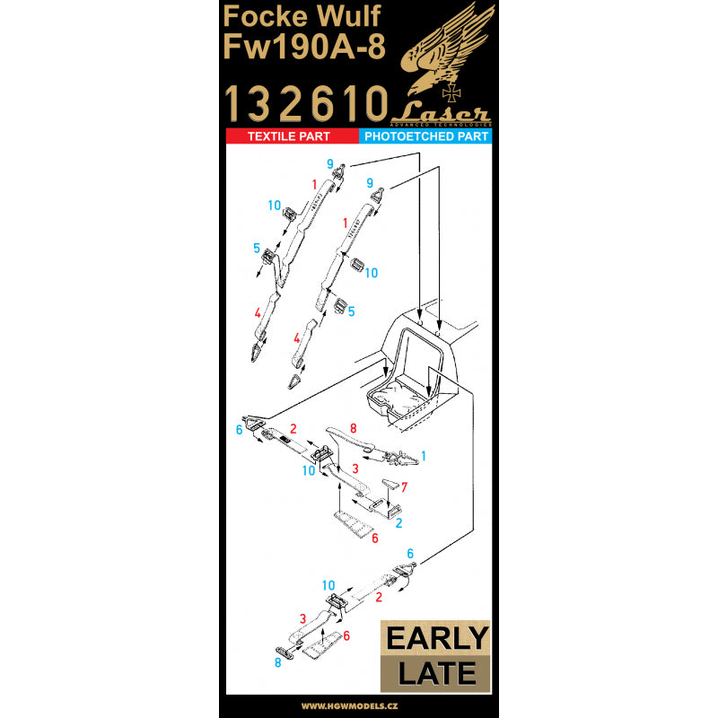 HGW HGW132610 1:32 Focke-Wulf Fw-190F-8 pre-cut