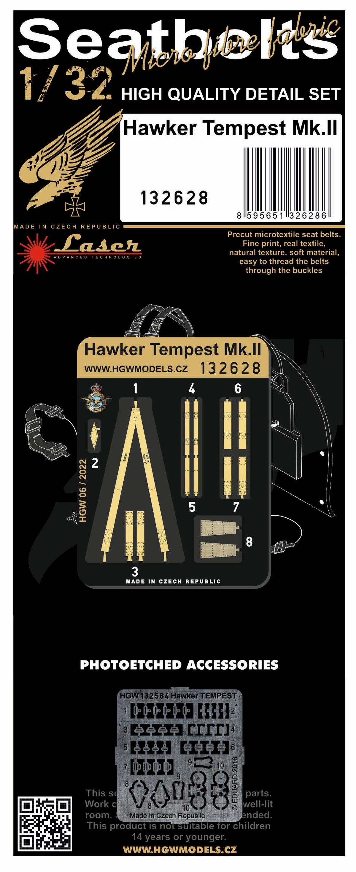 HGW HGW132628 1:32 Hawker Tempest Mk.II pre-cut